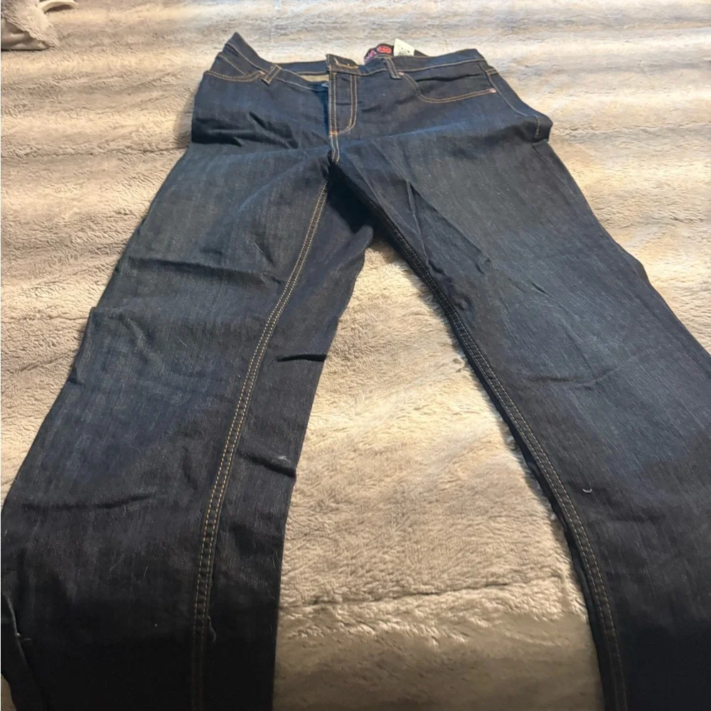 Cinch Women's Jenna Relaxed Jeans - Dark Indigo - Picture 4 of 5